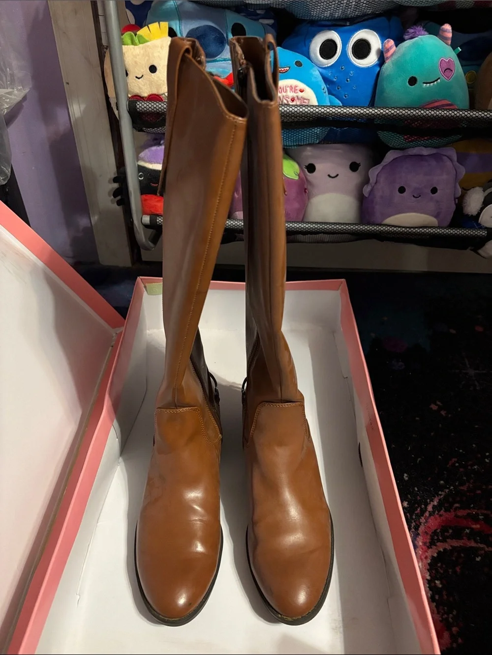 Sam & Libby Cognac Knee Boot Box